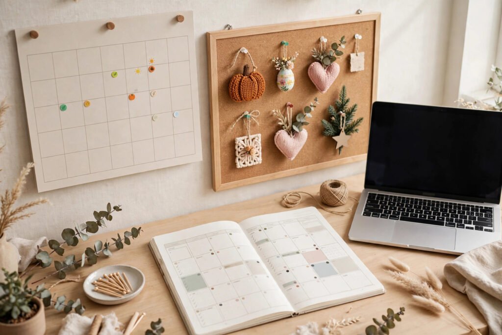 Pinterest seasonal calendar for Etsy sellers
